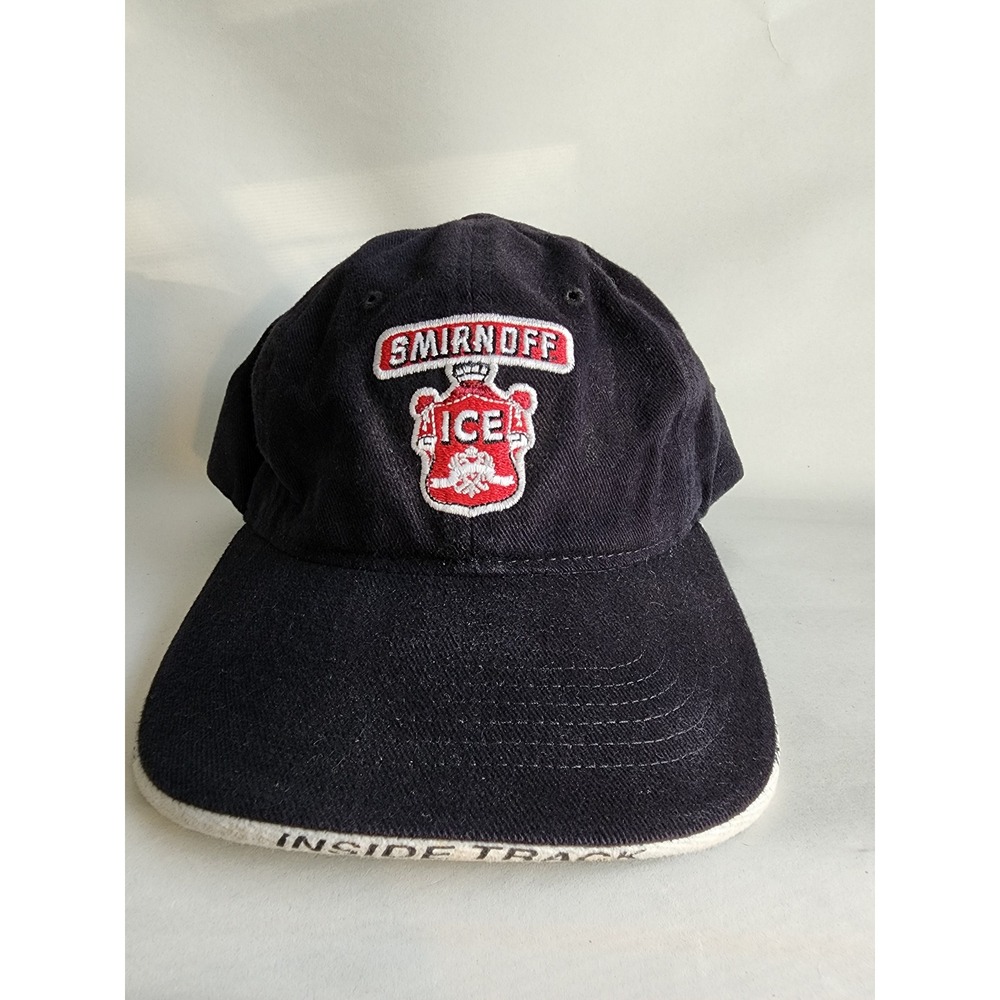 Smirnoff Ice Vintage Legend Black Cotton Baseball Cap Hat Inside Track Promo
